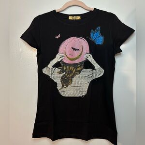 VINIZBENA woman graphic-shirt black